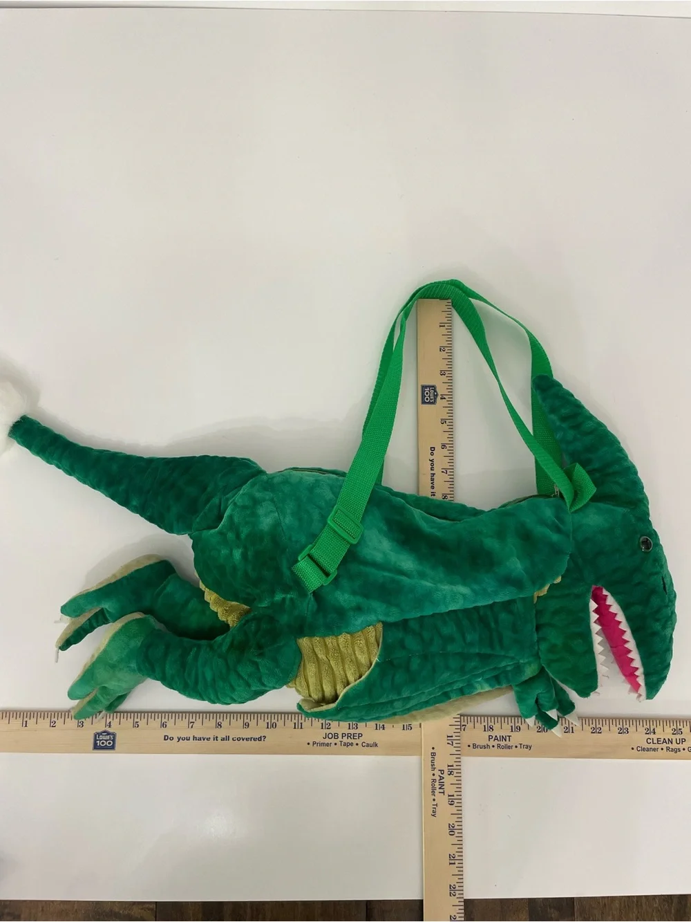 Plush Green Dinosaur Backpack Kids Dragon Reptile School Travel Costume Daycare